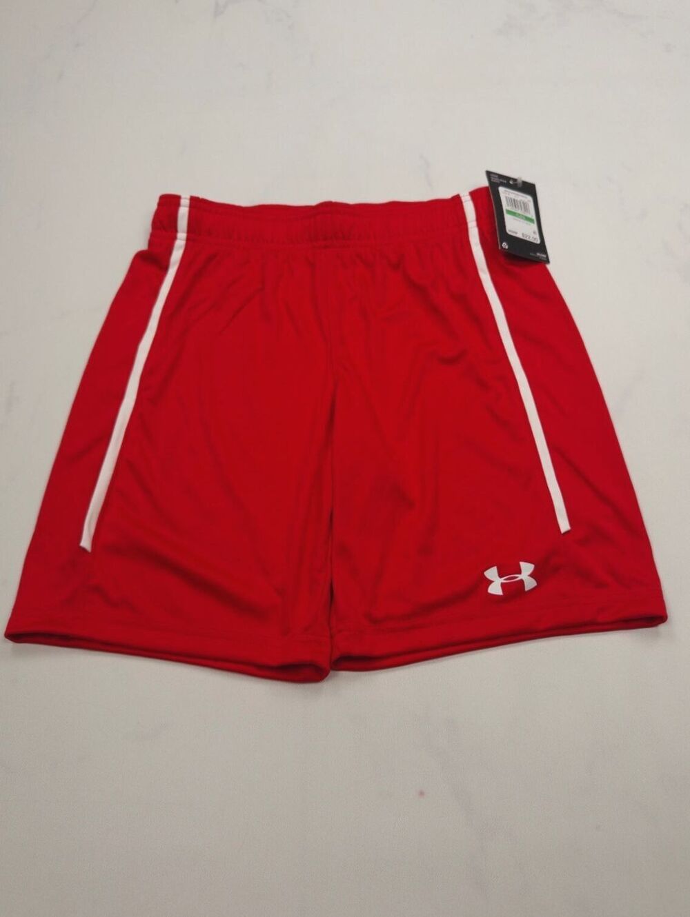 Under Armour Athletic Shorts Red 2010s Sporty Minimalist - Boys Large